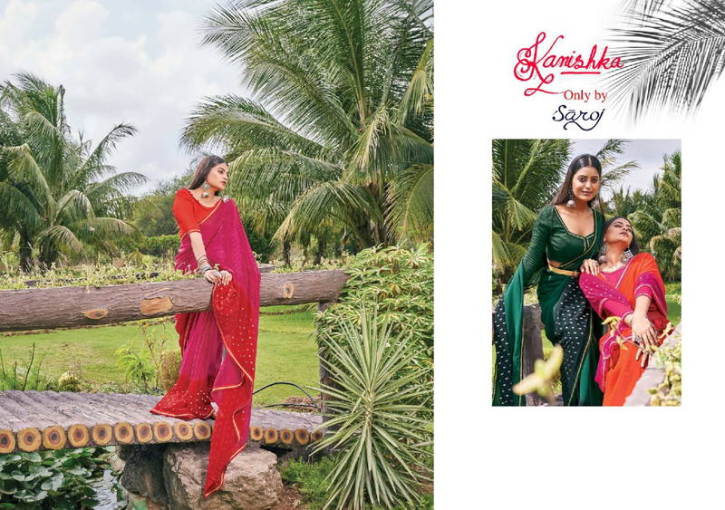 Saroj Kanishka New Latest Fancy Wear Georgette Printed Saree Collection